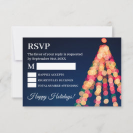 Bokeh Tree Lights, Christmas UAWG RSVP Karte