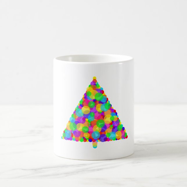 Bokeh-Weihnachtsbaum Kaffeetasse (Mittel)
