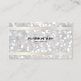 Bokeh White Gold Banding Visitenkarte
