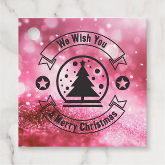 Bokeh Wir wünschen Ihnen ein frohes Weihnachtsfest Geschenkanhänger