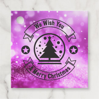 Bokeh Wir wünschen Ihnen ein frohes Weihnachtsfest Geschenkanhänger