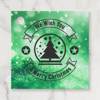 Bokeh Wir wünschen Ihnen ein frohes Weihnachtsfest Geschenkanhänger
