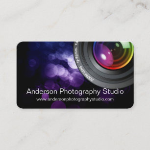 Bokeh & Zoom Lens Fotograf Business Card D4 Visitenkarte