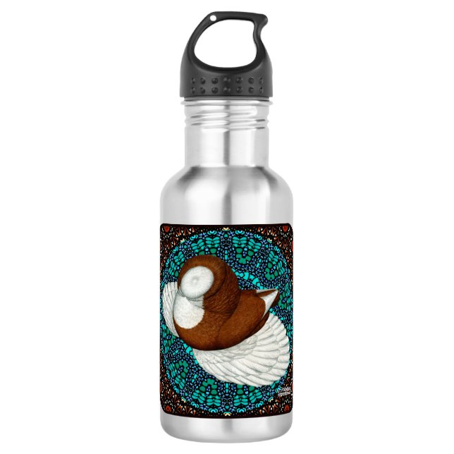 Bokhara Pigeon Extravagant Edelstahlflasche (Vorderseite)