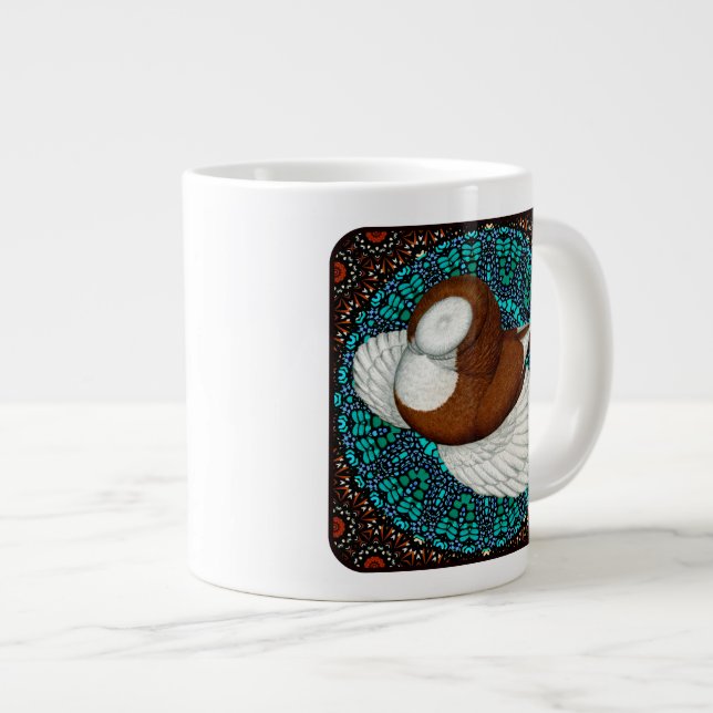 Bokhara Pigeon Extravagant Jumbo-Tasse (Vorderseite Rechts)