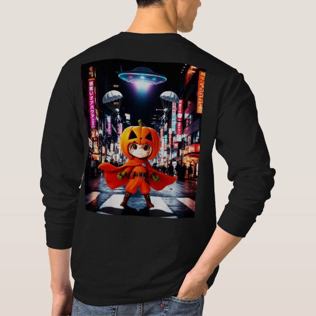 Bokuchander UFO-Design Long Ärmel T - Shirt (Rückseite)
