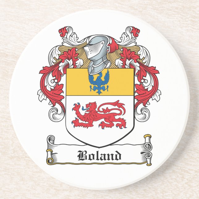 Boland Familienwappen Sandstein Untersetzer (Vorne)