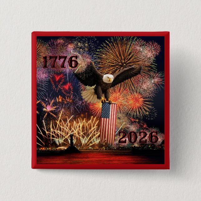 Bold 1776 - 2026 America's 250th Anniversary Button (Vorderseite)