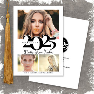 Bold 2023 Graduate 3-Foto Collage Abschluss Anno Ankündigung