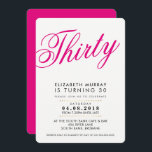 BOLD 30. Geburtstag Party INVITE Skript schwarz pi Einladung<br><div class="desc">von kat massard >>> kat@simplysweetPAPERIE.com <<< Eine trendige Einladung für Ihren BIRTHDAY für jedes Alter. Als Vorlage können Sie ganz einfach Ihre eigenen Daten hinzufügen oder auf die Schaltfläche Anpassen klicken und Text, Schriftart, Größen etc. hinzufügen oder ändern TIPP: 1. Um Grafiken zu ändern/verschieben/die Hintergrundfarbe zu ändern, klicken Sie auf...</div>