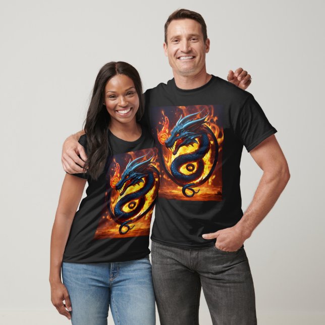 Bold 3D Snake Dragon T - Shirt (Unisex)