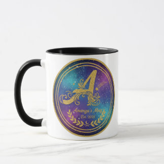 Bold 'A' Monogram Mug - Ananya's Est. 2025 Persona Tasse