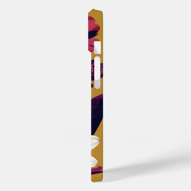 Bold Abstract Floral Art Phone Case - Vibrant Mode (Rückseite / Links)