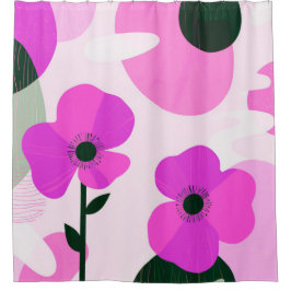 Bold Abstract Floral Pattern Duschvorhang