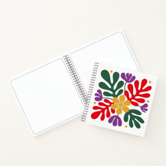 Bold Abstract Notebook Floral Matisse Style Art Notizbuch