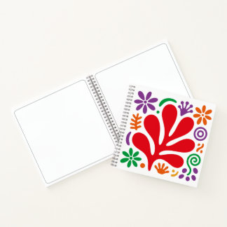 Bold Abstract Notebook Floral Matisse Style Notizbuch