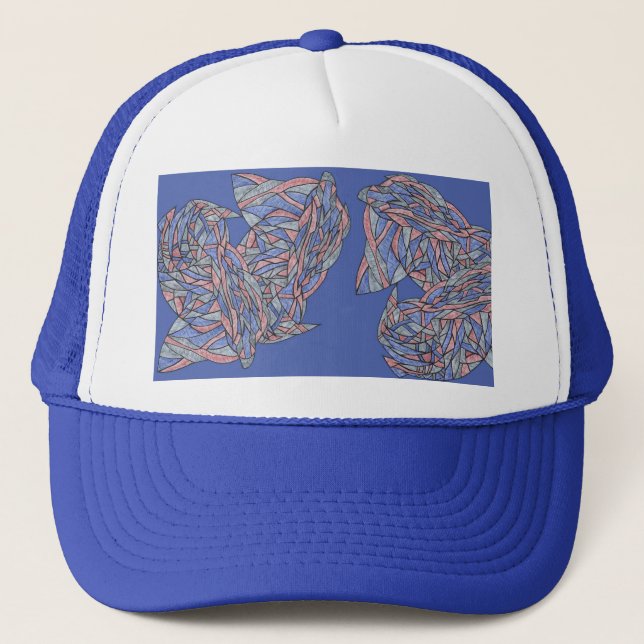 Bold Abstraction Foam Trucker Hat Truckerkappe (Vorderseite)