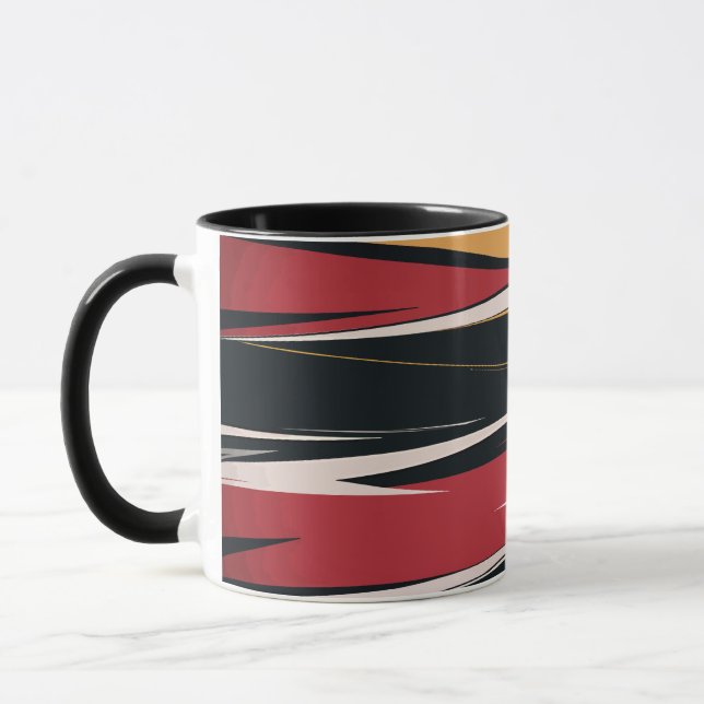 Bold Abstrakt Geometric Art Tasse (Links)