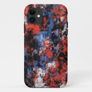 Bold Abstrakt Red & Blue iPhone 11 Case