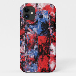 Bold Abstrakt Red & Blue iPhone 11 Case