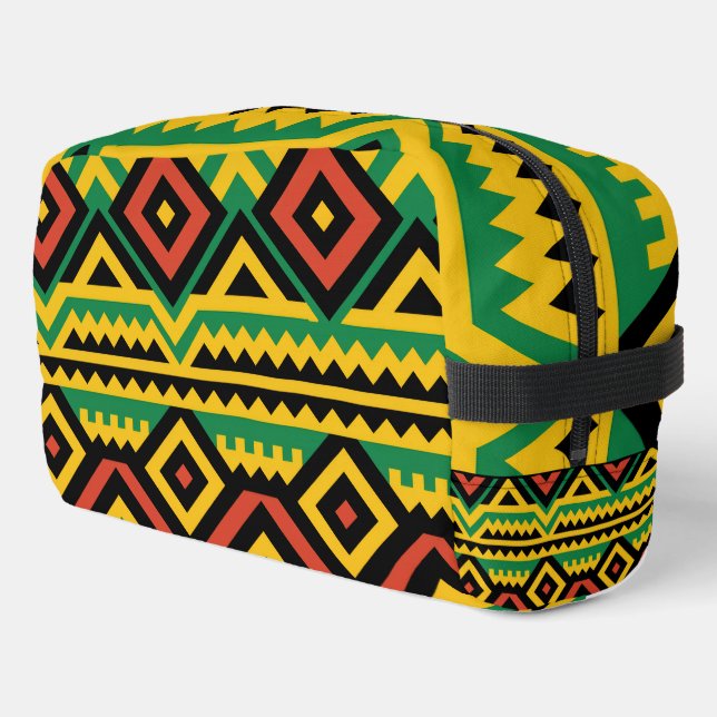 Bold African Print Waschbeutel (Linke Seite)
