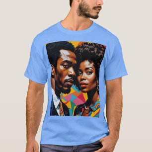 Bold Afrocentric Power Couple T-Shirt