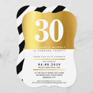 BOLD AGE NUMBER coole Imitate Goldfolie 30. INVITE Einladung