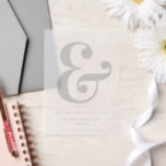 Bold Ampersand Overlay Save the Date<br><div class="desc">Ein moderner Ankündigung Datum freihalten auf dem Perlum,  um Ihr Lieblings-Foto zu überlagern,  mit einem großen fetten Ampersand in modernen grauen Serifen Display Schriftart.</div>