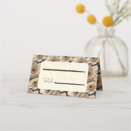 Bold Anemones Themed Mountain Wedding Platzkarte