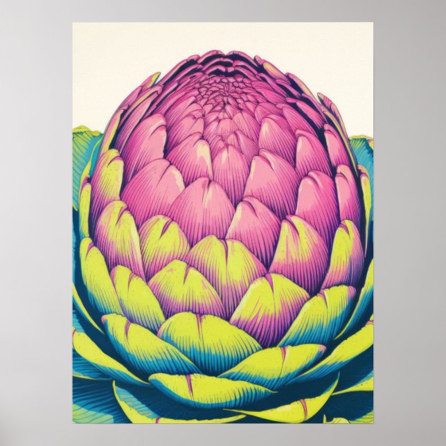 Bold Artichoke Beauty Poster (Vorne)