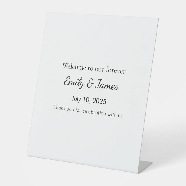 Bold Baby Shower Welcome Sign – Funny Wow Factor Sockelschild (Vorderseite)