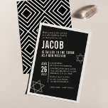 BOLD BAR MITZVAH Modernität Schwarz-weiß Einladung<br><div class="desc">durch kat massard > WWW.SIMPLYSWEETPAPERIE.com Liebe des Designs, aber möchte einige Änderungen sehen - ein anderes Farbschema, Produkt, ein Foto hinzufügen oder angepasst für einen anderen Anlass - keine Sorge einfach kontaktieren Sie mich - ich bin gerne zu helfen! - - - - - - - - - - -...</div>