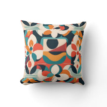 Bold Bauhaus Florals: Vibrant geometrisches Design