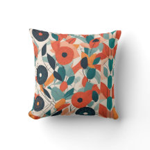 Bold Bauhaus Florals: Vibrant geometrisches Design