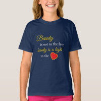 Bold Beauty Slogan - Girls' Navy
