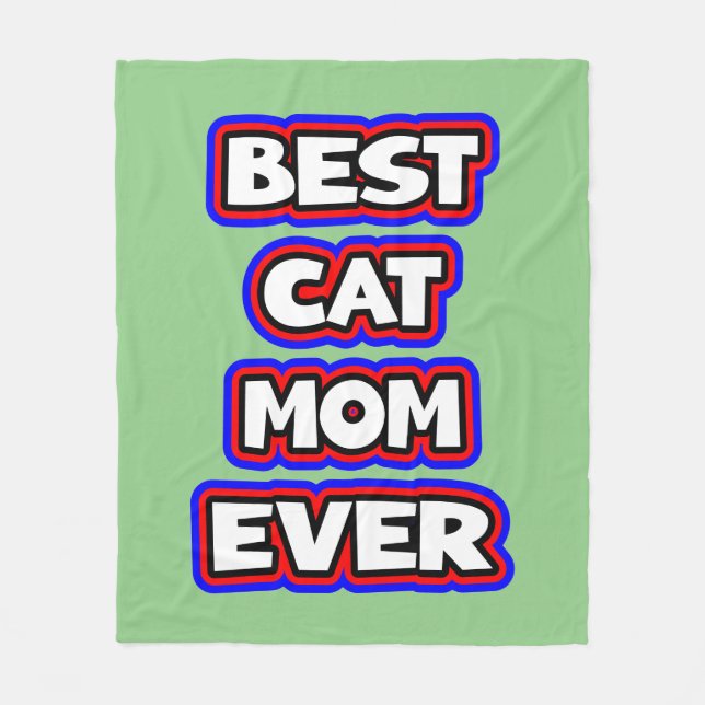 Bold Best Cat Mama je Typografie Fleecedecke (Vorderseite)