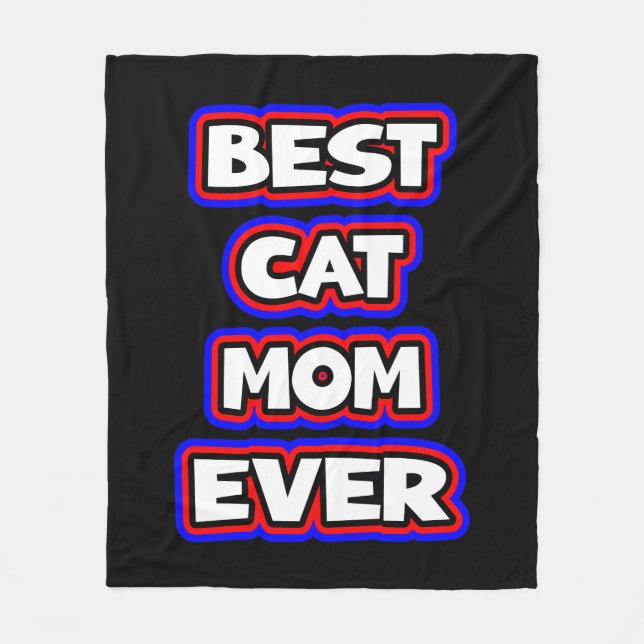 Bold Best Cat Mama je Typografie Fleecedecke (Vorderseite)