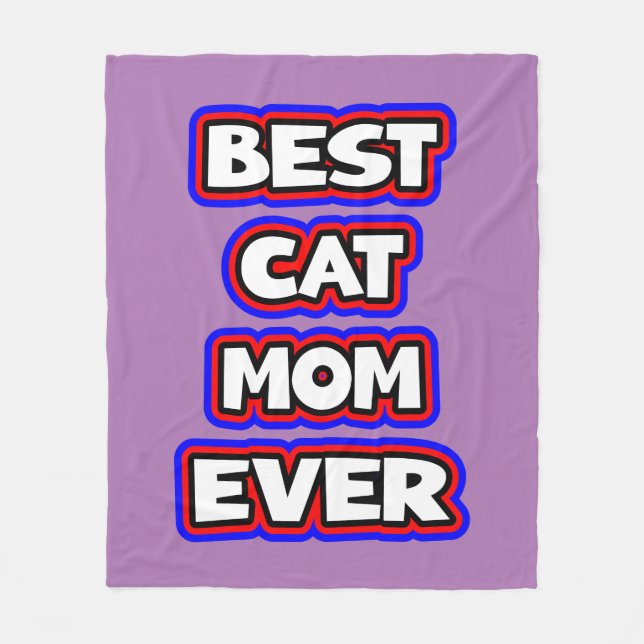 Bold Best Cat Mama je Typografie Fleecedecke (Vorderseite)