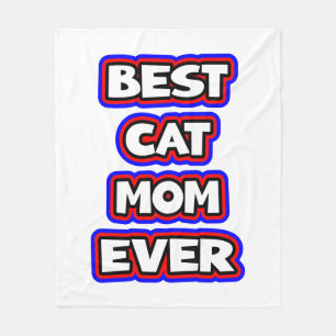 Bold Best Cat Mama je Typografie Fleecedecke