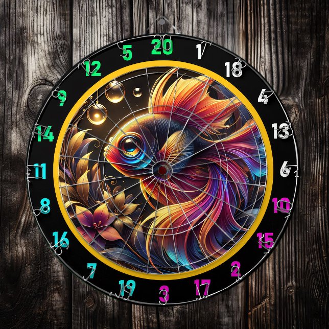 Bold Betta Glow Dartboard Design Dartscheibe (Von Creator hochgeladen)