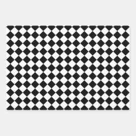 Bold Black and White Chevron Pattern Classic Geschenkpapier Set