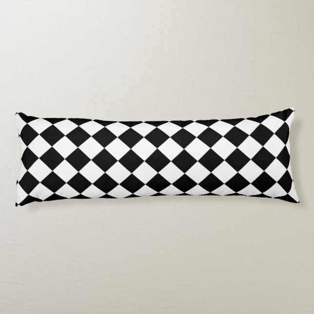 Bold Black and White Chevron Pattern Classic Seitenschläferkissen (Rückseite)