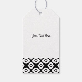 Bold Black and White Symmetrical Arabesque Pattern Geschenkanhänger