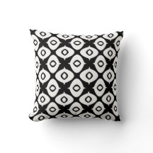 Bold Black and White Symmetrical Arabesque Pattern