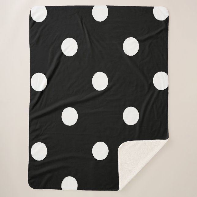 Bold black Background with White Dots Sherpadecke (Vorderseite)