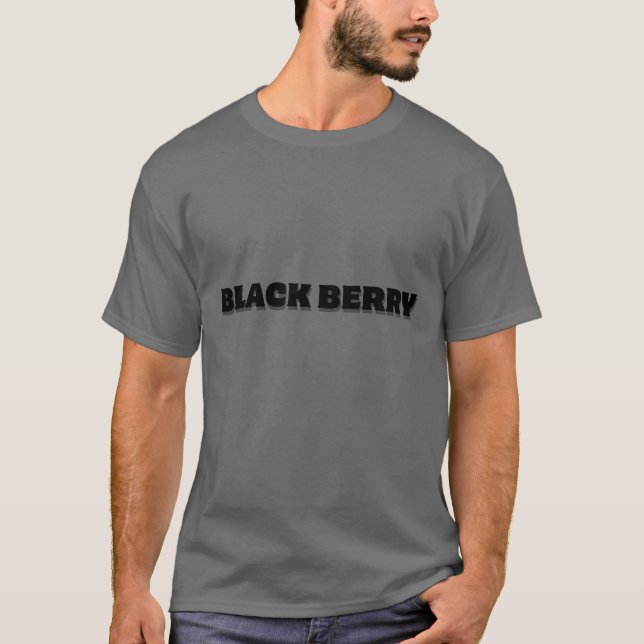 "Bold 'BLACK BERRY' Text T - Shirt Design". (Vorderseite)