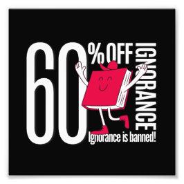 Bold Black Ignorance Banned Book Character Academi Fotodruck