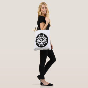 Bold Black Om Circle Symbol Boho