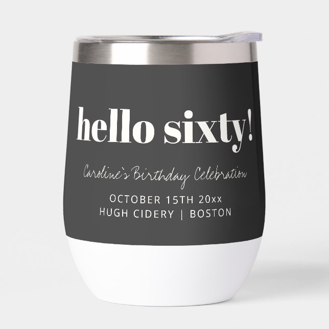 Bold Black White Modern 60th Birthday Custom  (Links)