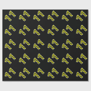 Bold, Black & Yellow Stripes 11 Event # (Geburtsta Geschenkpapier